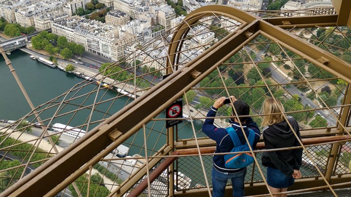 Visitors at the top